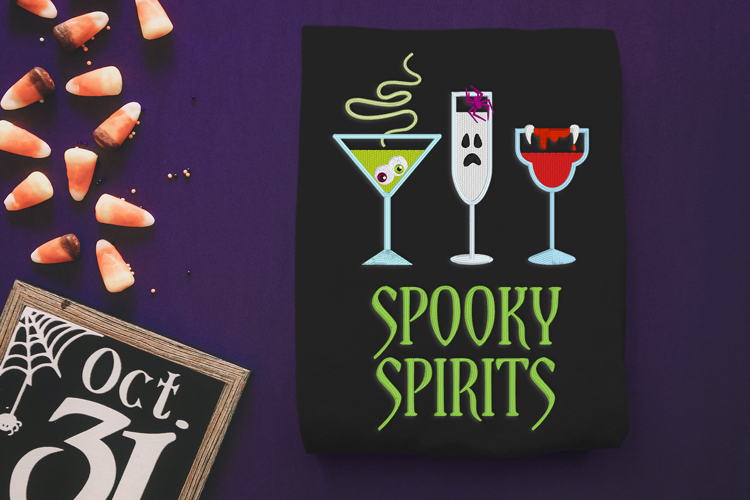 Spooky Spirits Halloween Embroidery File