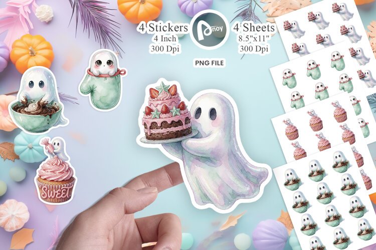 Spooky Bakery Monster Sticker example image 1