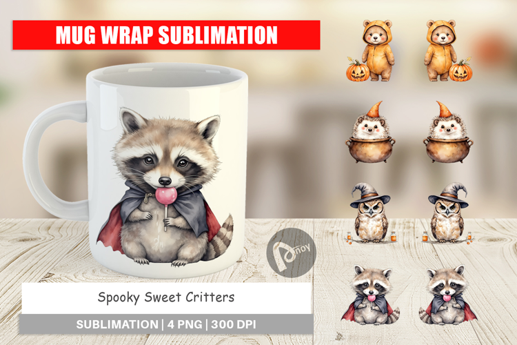 Mug Wrap Spooky Sweet Critters