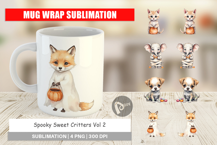 Mug Wrap Spooky Sweet Critters
