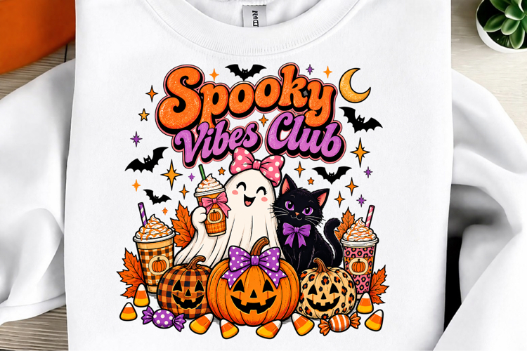 Spooky Vibes Club Halloween PNG