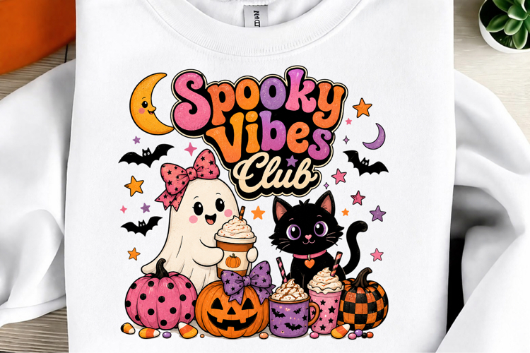 Spooky Vibes Club Halloween PNG