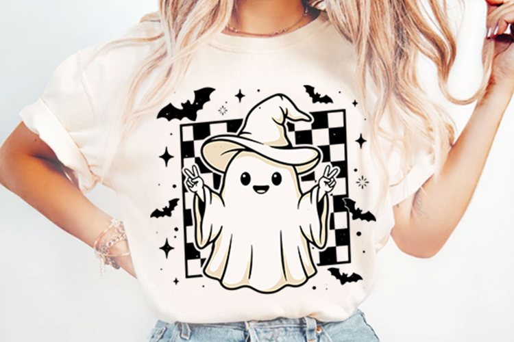 Spooky Vibes Halloween Ghost PNG Designs