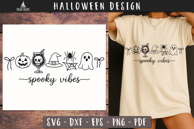 Spooky Vibes Halloween SVG design