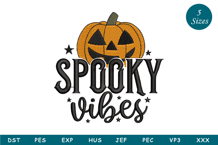Spooky Vibes | Halloween Design | Machine Embroidery