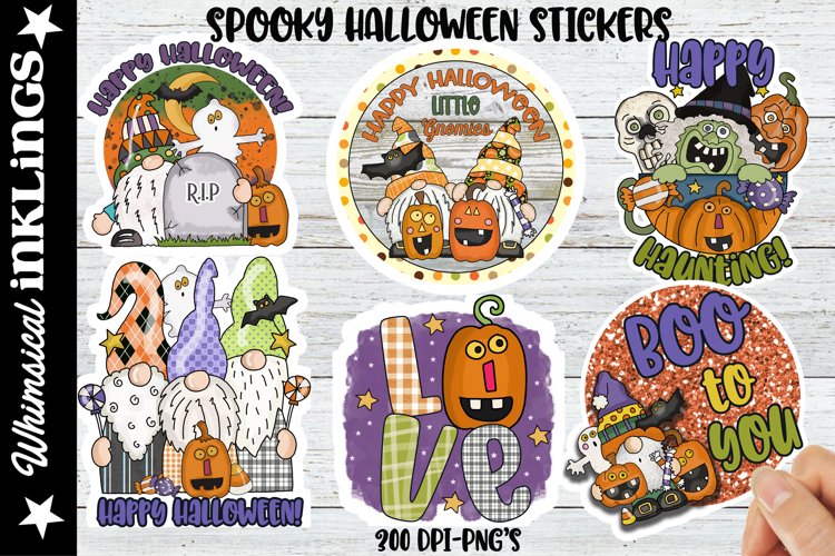 Spooky Halloween Printable Stickers example image 1