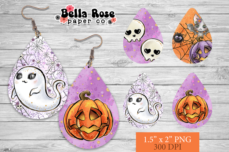 Cute Halloween | Spooky Nights | 4 Sets of Teardrop Earrings