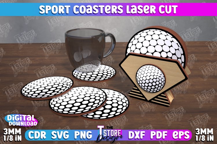 Personalized Sport Coaster | Sport Fans | Stand for Coasters