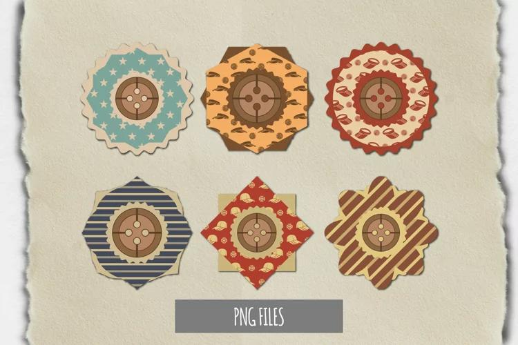 Sport Hats with Vintage Color Seamless Pattern Buttons