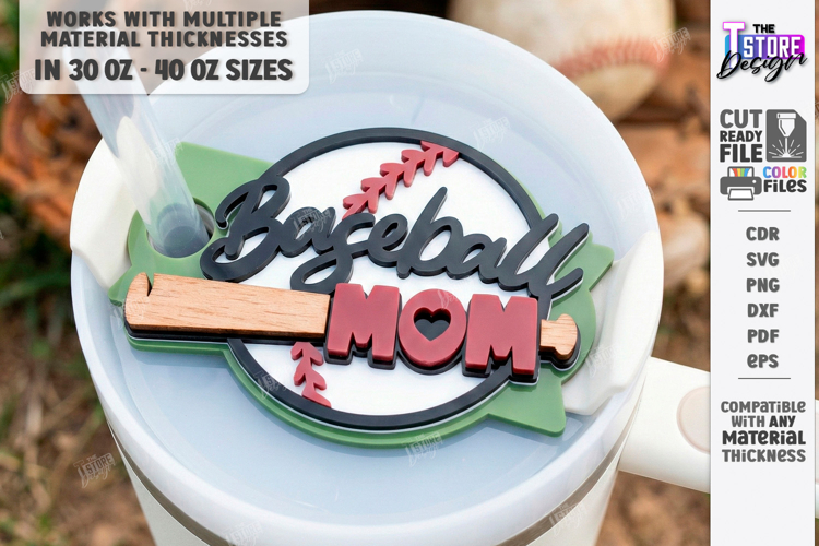 Sport Mom Stanley Topper Laser Cut | Stanley Cup Accessories