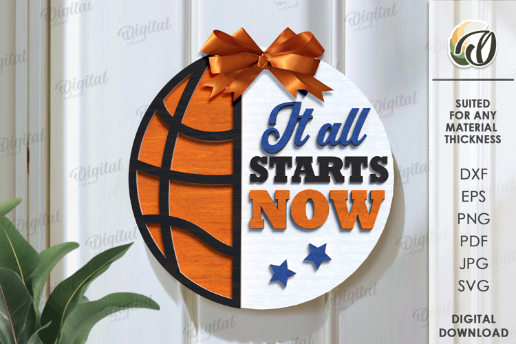 Sport Round Sign Laser Cut. Wall decor SVG