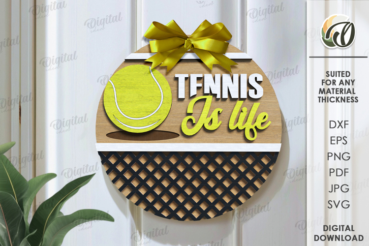 Sport Round Sign Laser Cut. Wall decor SVG