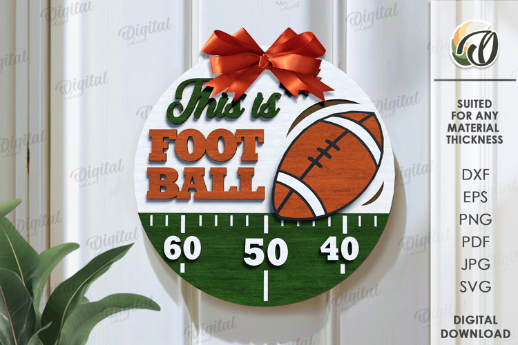 Sport Round Sign Laser Cut. Wall decor SVG