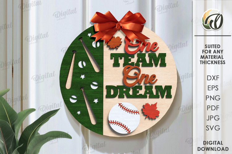 Sport Round Sign Laser Cut. Wall decor SVG