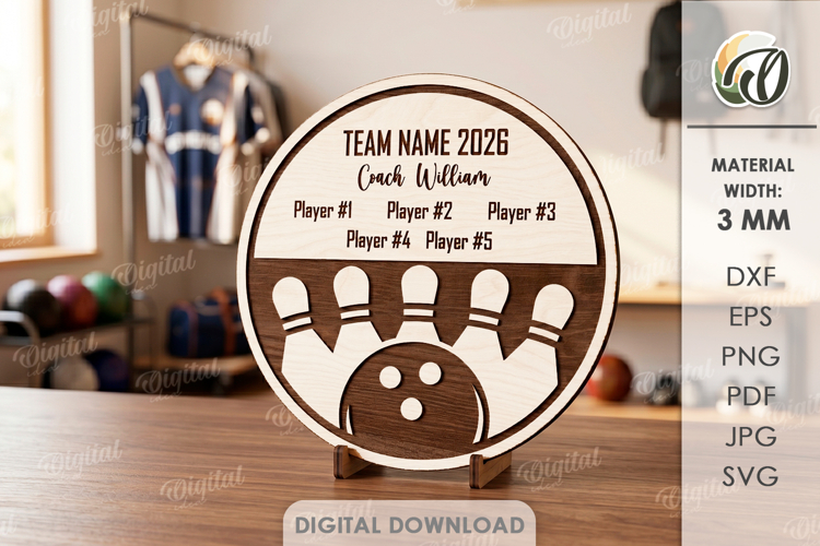 Sport Team Sign Laser Cut. Custom Sign With Stand SVG