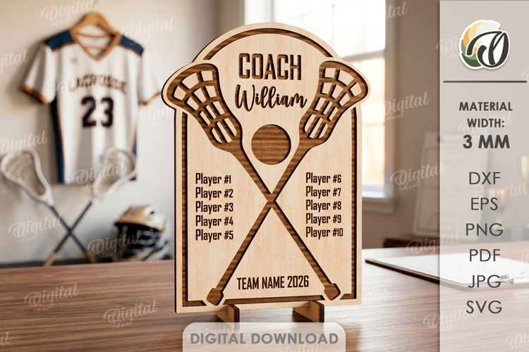 Sport Team Sign Laser Cut. Custom Sign With Stand SVG