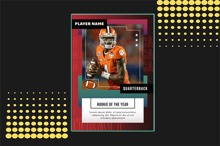 Sports Trading Card template
