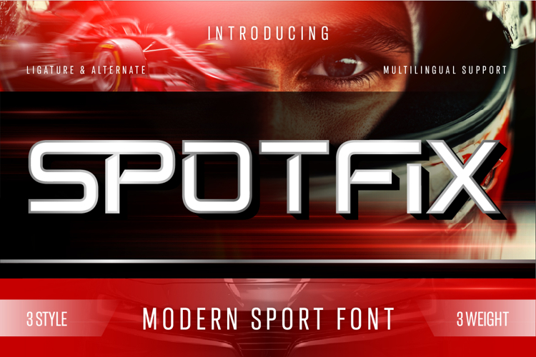 Spotfix - Modern Sport Display Font