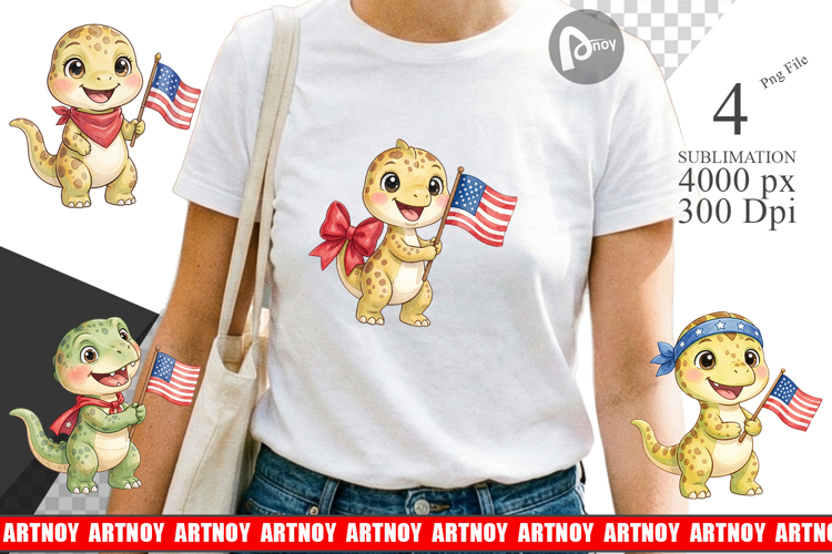 Patriotic Outfit Dino Sublimation