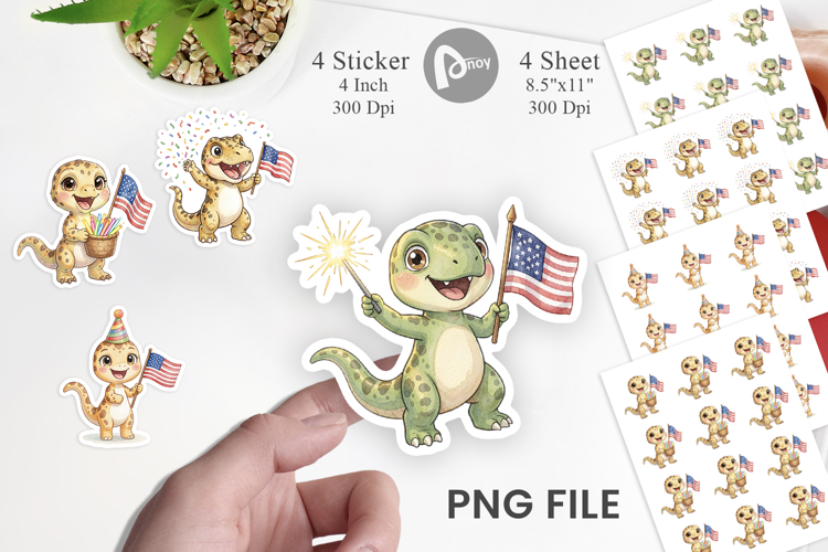Spotted Starry Dino Sticker