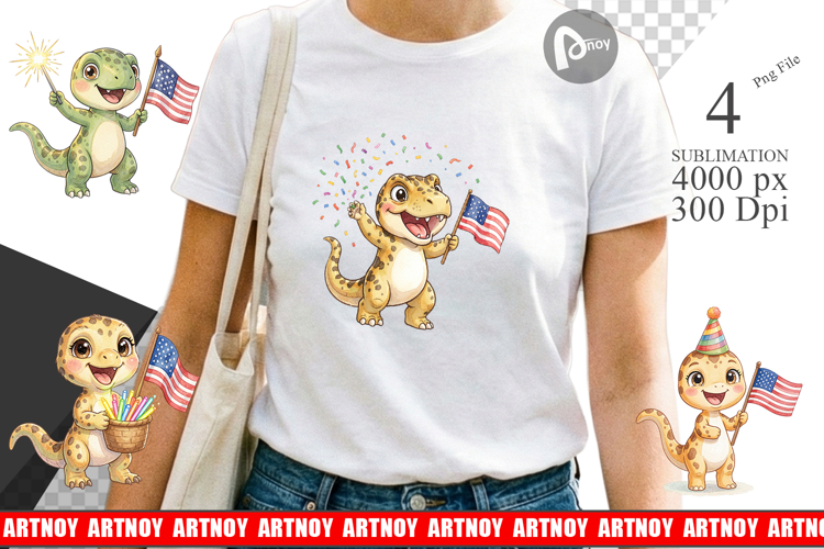 Spotted Starry Dino Sublimation