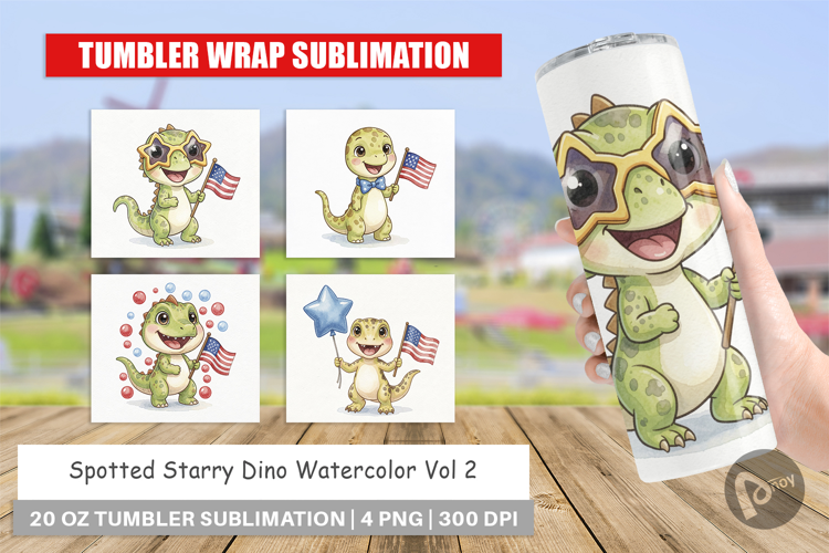 Spotted Starry Dino Tumbler