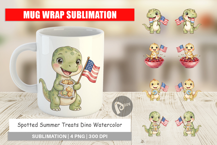Spotted Summer Treats Dino Mug Wrap