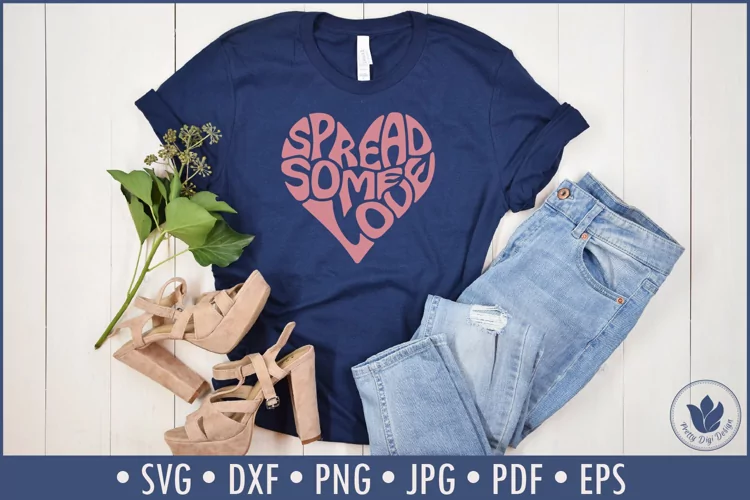 Spread Some Love Cut File | Heart Word Art