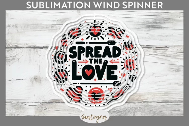 Spread The Love v1 Wind Spinner Sublimation