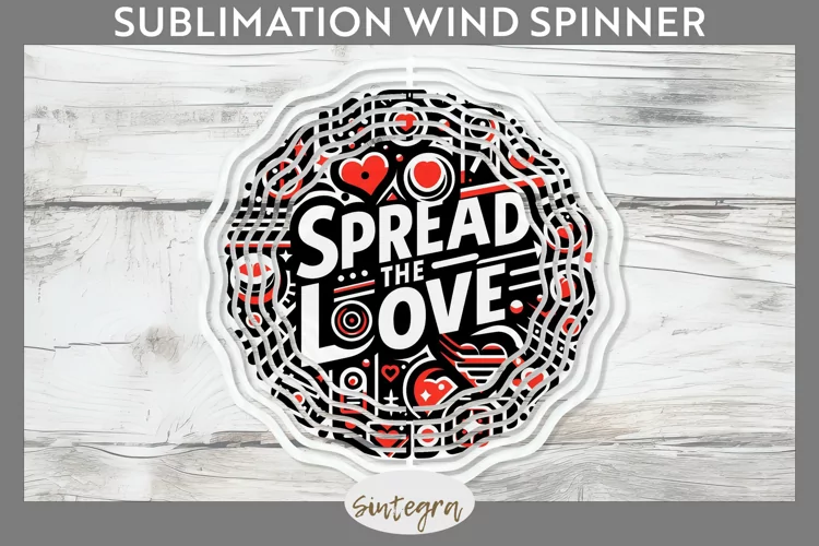 Spread The Love v3 Wind Spinner Sublimation