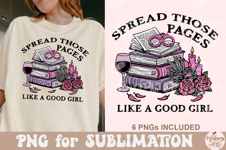 Spread Those Pages Like a Good Girl PNG