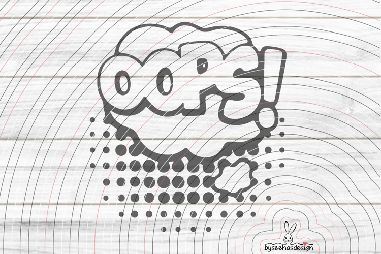 Speech Bubble Oops Cutting File SVG DXF