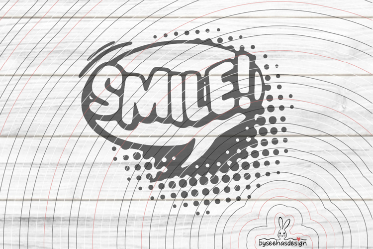 Speech Bubble Smile Cutting File SVG DXF