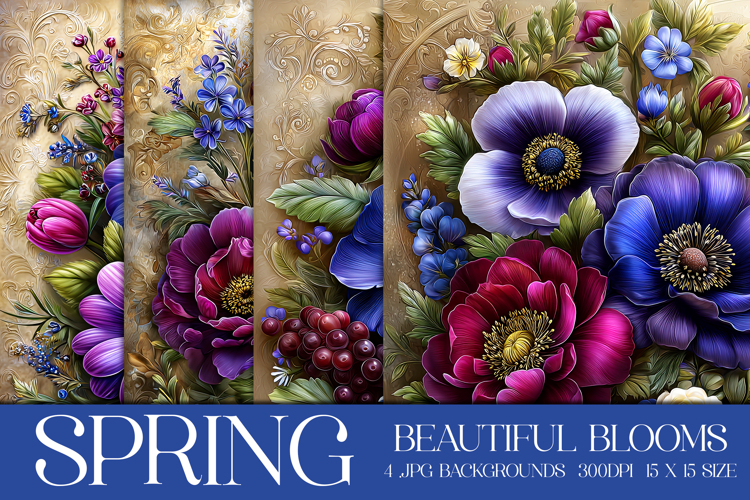 Spring Backgrounds, Spring Season Flowers Backgrounds, s12