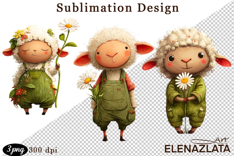 Spring animal clipart|Cute lamb, animals clipart