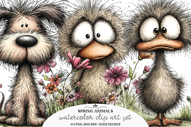 Spring animals clipart - Spring animals png