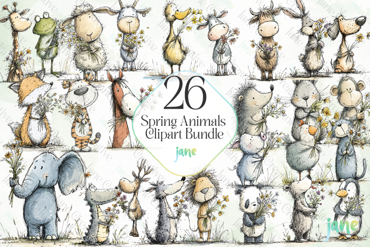 Spring Animals Clipart Bundle