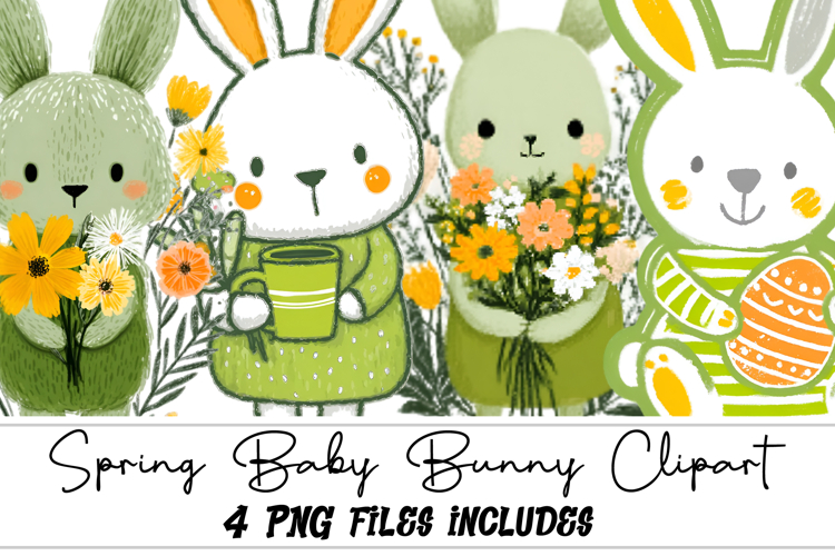 Spring Baby Bunny Clipart