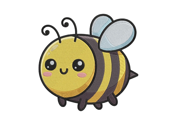 Spring Bee Embroidery Design