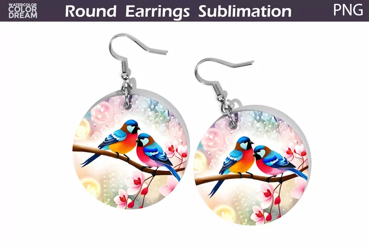 Spring Birds Round Earrings | Cute Birds Earrings
