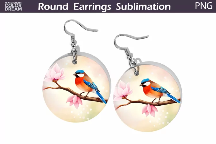 Spring Birds Round Earrings | Cute Birds Earrings