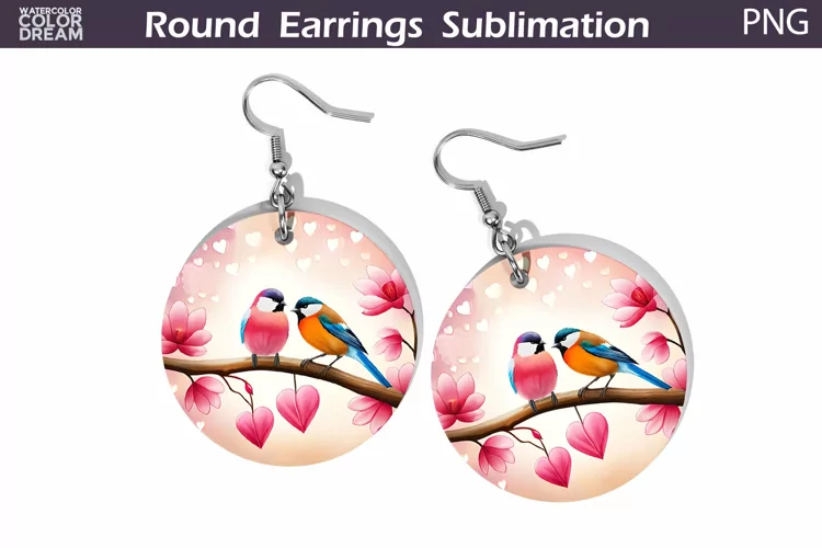Spring Birds Round Earrings | Cute Birds Earrings