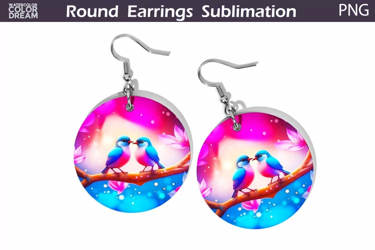 Spring Birds Round Earrings | Cute Birds Earrings