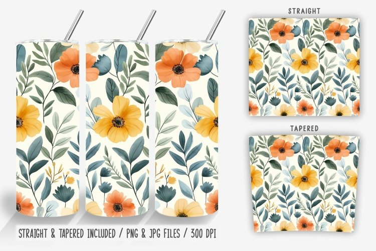 Spring Blooming Flowers Tumbler Wrap example image 1