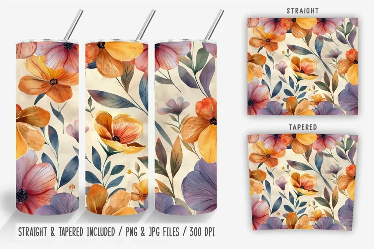 Spring Blooming Flowers Tumbler Wrap