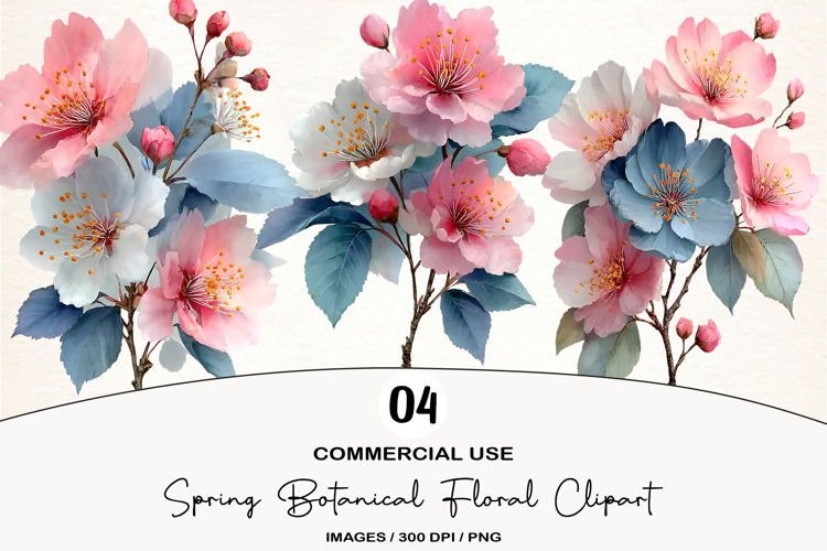 Spring Botanical Floral Clipart