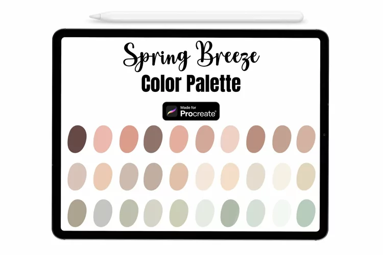 Spring Breeze Procreate Palette - Procreate Color palette