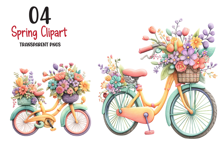 Spring Clipart Png,bright Spring Flowers Kids And Cottage