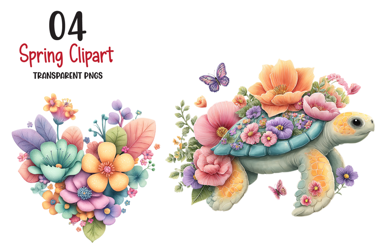 Spring Clipart Png,bright Spring Flowers Kids And Cottage