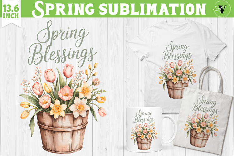 Welcome Spring sublimation | Spring flowers sublimation